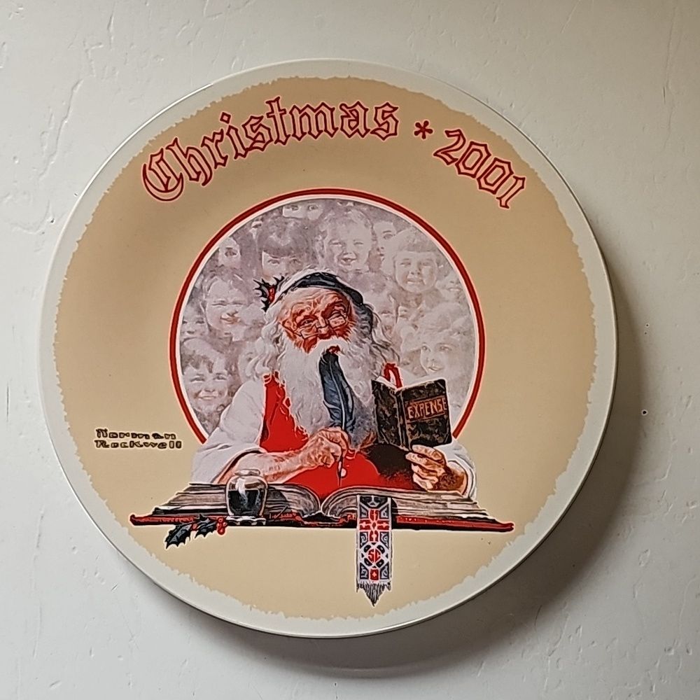Norman Rockwell Christmas 2001 Plate
